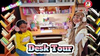 Aesthetic Desk Tour ala Hanum  Tips Agar Anak Betah Belajar || Shafeea Hanum