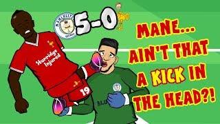 MANE RED CARD Man City vs Liverpool 5-0 (Parody Goals Highlights 2017)