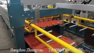 India Market 1220 / 1450mm Roof Wall Panel Roll Forming Machine with Stacker