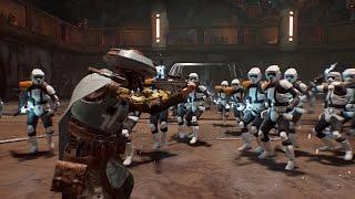 Scout Troopers vs Bounty Hunters Arena AI Battle! - STAR WARS JEDI FALLEN ORDER