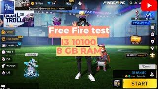 I3 10100+intel uhd 630.Free Fire test