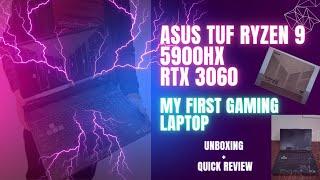 Asus TUF Gaming Laptop Ryzen 9 5900HX RTX 3060 | Unboxing + Review