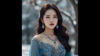 Ai ArtㅣKorean woman in a dress with alexandrite crystalsㅣ#leonardoai