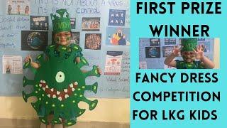 Kids Fancy dress competition| 1st Prize winner| Corona Virus Costume| How to make Corona Costume DIY