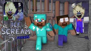 Monster School : ICE SCREAM 5 [FRIENDS] CHALLENGE : Minecraft Animation