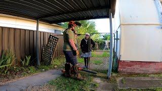 Landlord THREATENS To EVICT 90 Year Old Lady with FORCE For Not MOWING Her OVERGROWN Lawn