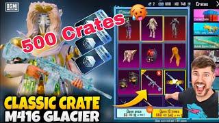 Bgmi new classic crate opening video l 500 classic crate opening l glacier crate opening video