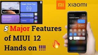 Top 5 Features of MIUI 12 | New Look Hands on | In hindi!!!