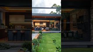 Kitchen Dining Area With Brick Concrete #kitchen #kitchendesign #interiordesign #outdoorliving