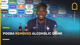 Muslim footballer Paul Pogba REMOVES alcoholic drink from the press conference