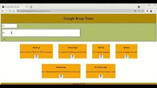 Google Keep Notes Project in Reactjs