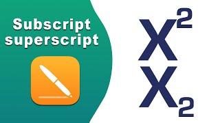 How to make text Subscript and superscript in Apple pages for iCloud