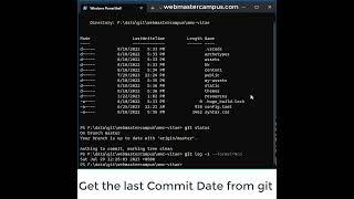 How to git last commit date - #shorts #short