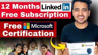 Free 12 Months Linkedin Premium Subscription  Get Microsoft Free Courses With Free Certificate