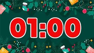 1 Minute Christmas Countdown Timer with Festive Alarm 