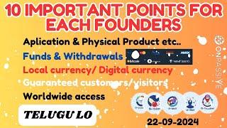 #ONPASSIVE  10 IMPORTANT POINTS FOR FOUNDERS  LOCAL CURRENCY  100% GUARANTEED CUSTMERS IN TELUGU