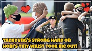 Hobi And Taehyung's Sweet Moments During Jin's Military Discharge | BTS j-hope VHOPE