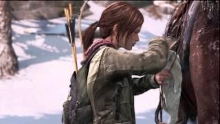 Ellie hunts a rabbit cutscene The Last of Us