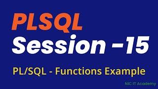 Oracle PL/SQL Tutorial Day -15  Functions Example in Oracle PLSQL PL/SQL Interview Questions