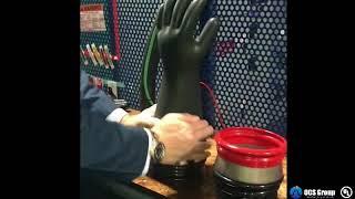How to detect a leakage in an electrical safety glove