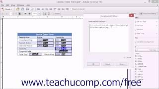 Calculate Properties of Form Fields - Adobe Acrobat XI Training Tutorial Course