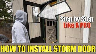 How To Install A Storm Door From Home Depot EMCO 100 Series Plus Self Storing Storm Door Install