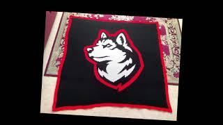 Northeastern University blanket crochet timelapse