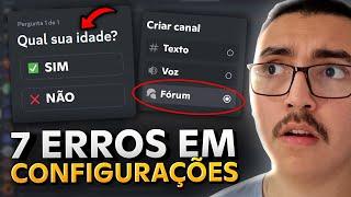 7 CONFIGURAÇÕES que vão DESTRUIR seu SERVIDOR DISCORD em 2024!!