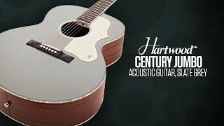 SOUNDCHECK Hartwood Century Jumbo Acoustic Guitar, Slate Grey | Gear4music Guitars