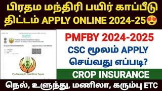 csc pmfby apply online 2024 in tamil | pmfby apply online 2024 | csc crop insurance 2024| PMFBY 2024