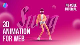 How to design a 3D website with character animation using Spline (no code) - Tutorial