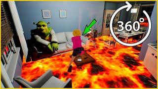 Floor is lava || 360 Video || Floor is lava challenge feat Shrek