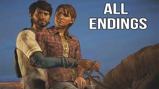 All Endings In The Walking Dead Game Season 3 Episode 1 - All Endings