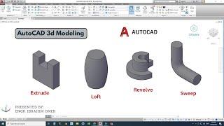AutoCAD 3d Modeling | Learn How to Use Extrude, Loft, Revolve, and Sweep Commands in AutoCAD