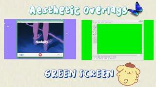 Aesthetic green screen overlays pack||for youtube videos:)