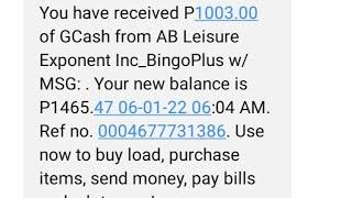 @BINGOPLUS SURE WIN WITHDRAW AGAD 1003.00