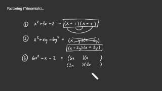 factoring trinomials