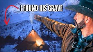 I Found Someones GRAVE! Sub Zero Backcountry Camping [Hot Tent]