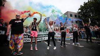 Thousands turn out for Pride marches in European cities