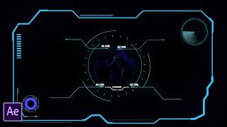 Earth HUD Animation Tutorial | Adobe After Effect | INF Laboratory