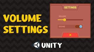 How to adjust sound : Volume Settings in Unity