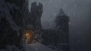 10 Hours Of Eerie Dark Winter Castle Vibes For Fast Deep Relaxing Sleep: Howling Blizzard Sounds