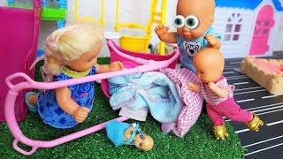 KATYA AND MAX ARE A FUN FAMILY! Masha is to BLAME Cartoons Barbie dolls videos for children