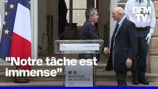 La passation entre Didier Migaud et Gérald Darmanin au ministère de la Justice en intégralité