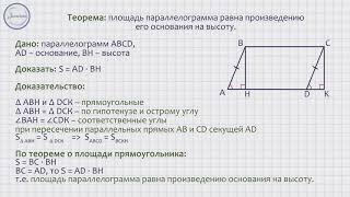 Геометрия 8 класс. Площадь параллелограмма