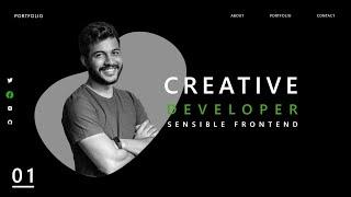 Creative Developer Personal Website Using HTML and CSS | Coding Karunadu #newtoyou