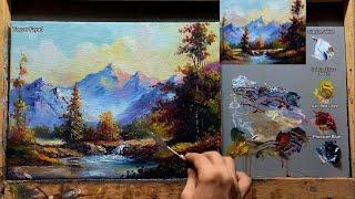 How I Paint Landscape Just By 4 Colors Oil Painting Landscape Step By Step 104 By Yasser Fayad