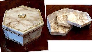 How to make a beautiful Jewelry Box very easy/Cardboard craft