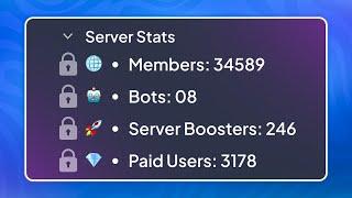 How To Setup Server Stats Counter In Discord
