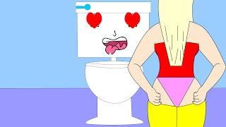 Anime Girl Ino x toilet funny sus moments ( Parody Animation )